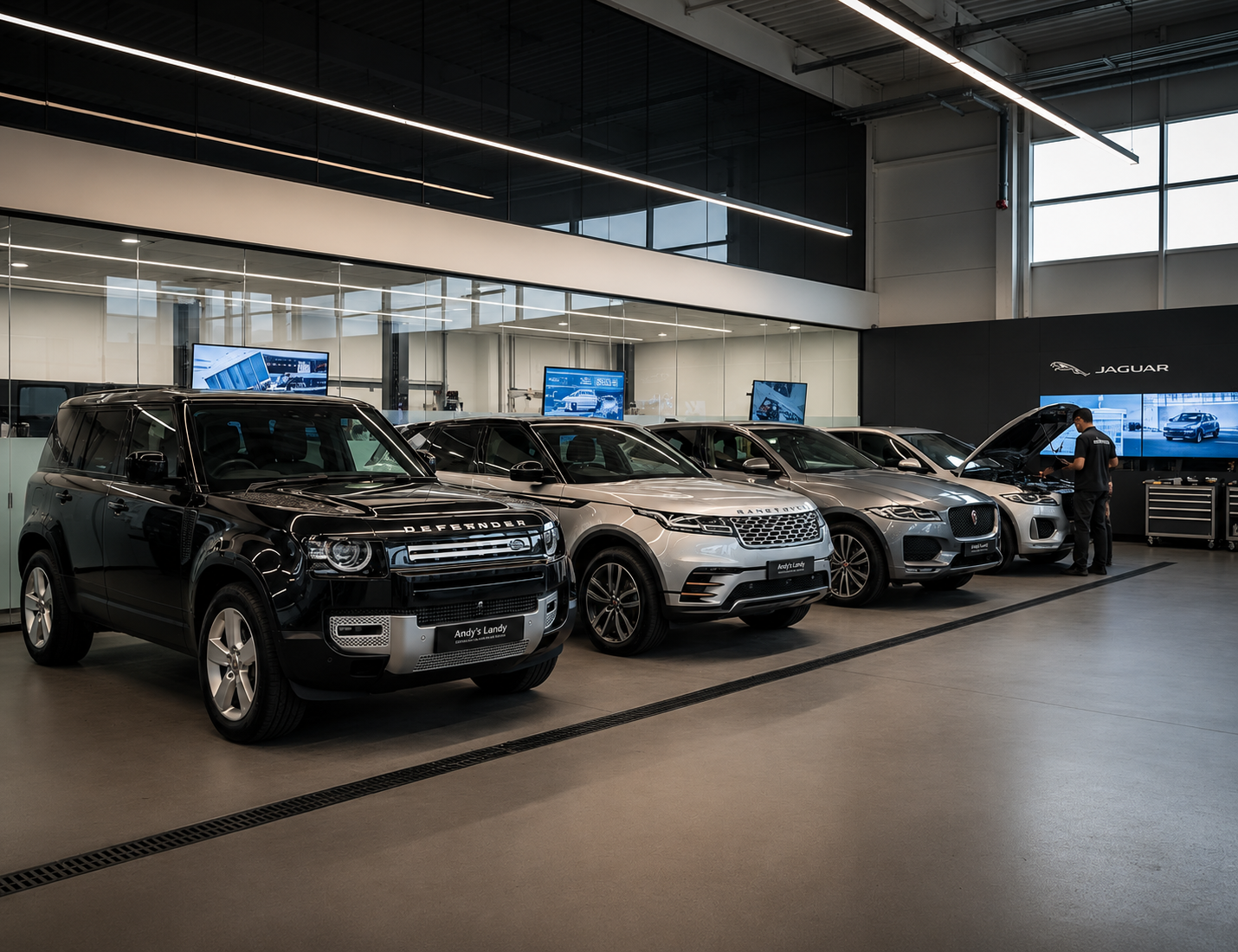 Vehicles in Workshop